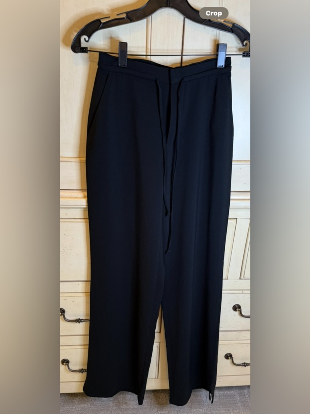 Banana Republic Black Wide-Leg Drawstring Pants - Picture 3 of 7